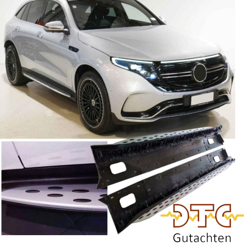 Mercedes EQC N293 Alu Trittbretter (Side Steps) mit Anti-Rutsch Noppen